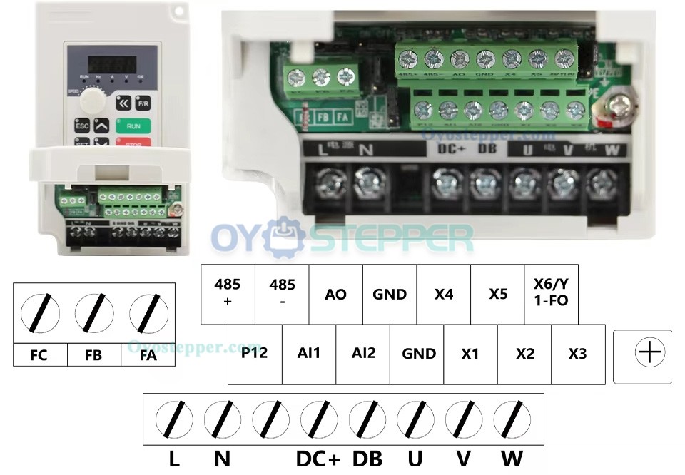 4.5KW 220V/380V Air Cooled CNC Spindle Motor Kit 24000RPM ER32 with 5.5KW VFD for CNC Router